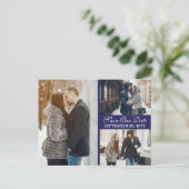 Amsterdamse grachtenpanden Dutch Save the Date Bla Briefkaart (Staand voorkant)