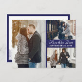 Amsterdamse grachtenpanden Dutch Save the Date Bla Briefkaart (Voorkant / Achterkant)