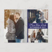 Amsterdamse grachtenpanden Dutch Save the Date Bla Briefkaart (Voorkant)