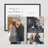 Amsterdamse grachtenpanden Dutch Save the Date Briefkaart (Voorkant / Achterkant)