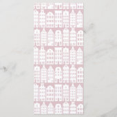 Amsterdamse grachtenpanden Hollands huwelijksdiner Menu (Achterkant)