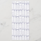 Amsterdamse grachtenpanden Hollands huwelijksdiner Menu (Achterkant)