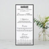 Amsterdamse grachtenpanden Hollands huwelijksdiner Menu (Staand voorkant)