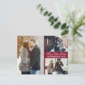 Amsterdamse grachtenpanden Nederlands Save the Dat Briefkaart (Staand voorkant)