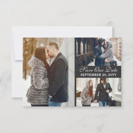 Amsterdamse grachtenpanden Nederlands Save the Dat Kaart (Voorkant)