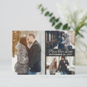 Amsterdamse grachtenpanden Nederlands Save the Dat Kaart (Staand voorkant)