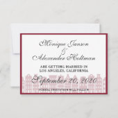 Amsterdamse grachtenpanden Nederlands Save the Dat Kaart (Achterkant)