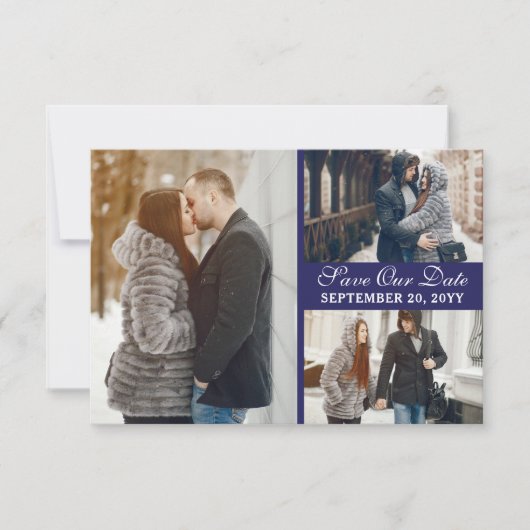 Amsterdamse grachtenpanden Nederlands Save the Dat Kaart (Voorkant)