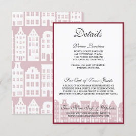 Amsterdamse grachtenpanden Nederlandse trouwdetail Kaart