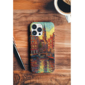 Amsterdamse grachtenpanden van Gogh stijl Case-Mate iPhone Case