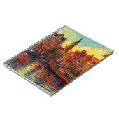 Amsterdamse grachtenpanden van Gogh stijl Notitieboek (Linkerzijde)