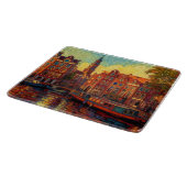 Amsterdamse grachtenpanden van Gogh stijl Snijplank (Hoek)