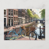  Amsterdamse Keizersgracht Fiets Briefkaart (Voorkant)