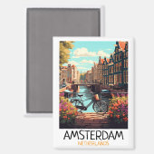  Amsterdamse Nederlandsche schilderkunst Magneet (Voorkant / Achterkant)