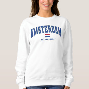 Amsterdamse Nederlandse Vintage College Style Trui