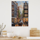 Amsterdamse olieverfschilderij poster (Keuken)