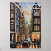 Amsterdamse olieverfschilderij poster (Voorkant)
