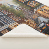 Amsterdamse olieverfschilderij sherpa deken (3/4)