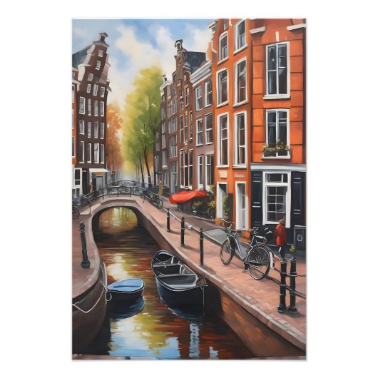Amsterdamse olieverfschilderkunst foto afdruk (Voorkant)