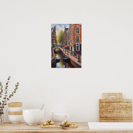 Amsterdamse olieverfschilderkunst poster (Keuken)