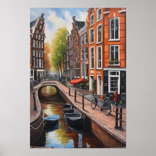 Amsterdamse olieverfschilderkunst poster (Voorkant)