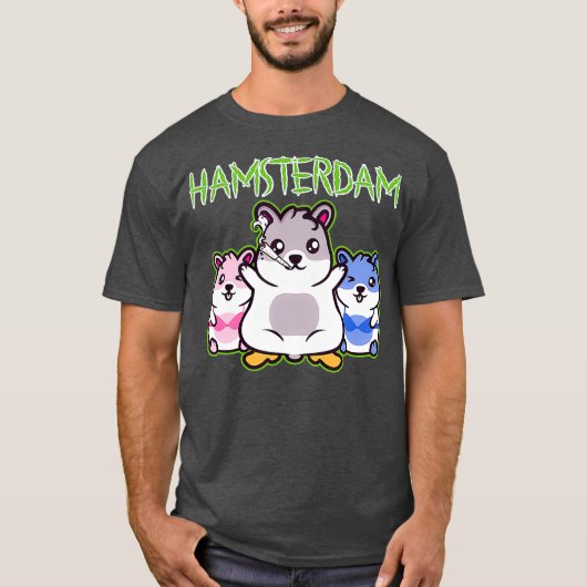 Amsterdamse Prostituees Hamster Hamsterdam Mannen T-shirt (Voorkant)