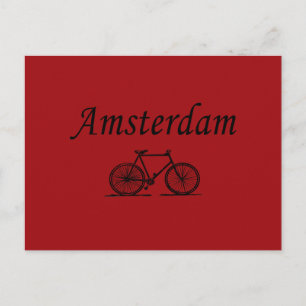 Amsterdamse retro fiets briefkaart