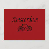 Amsterdamse retro fiets briefkaart (Voorkant)