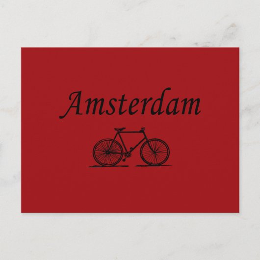 Amsterdamse retro fiets briefkaart (Voorkant)