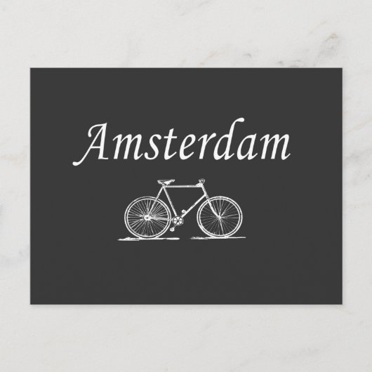 Amsterdamse retro fiets briefkaart (Voorkant)