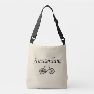 Amsterdamse retro fiets crossbody tas