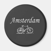 Amsterdamse retro fiets magneet (Voorkant)