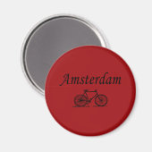 Amsterdamse retro fiets magneet (Voorkant / Achterkant)