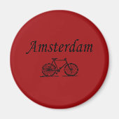 Amsterdamse retro fiets magneet (Voorkant)