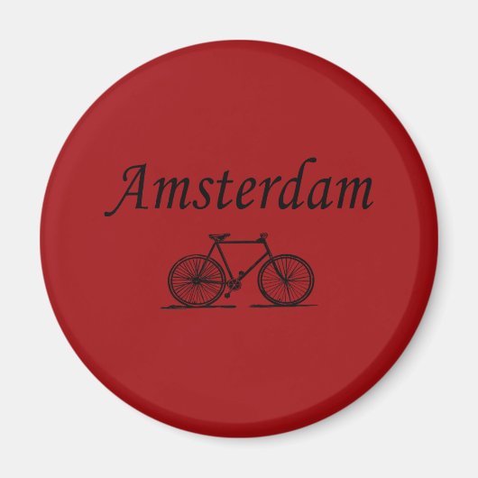 Amsterdamse retro fiets magneet (Voorkant)