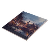 Amsterdamse stadsfoto tegeltje (Zijkant)