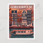Amsterdamse Vintage Beroemde Reisplaats Briefkaart (Voorkant)