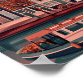 Amsterdamse Vintage Beroemde Reisplaats Poster (Hoek)