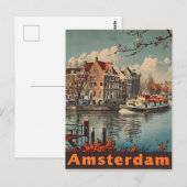 Amsterdamse vintage briefkaart (Voorkant / Achterkant)