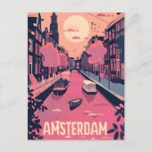 Amsterdamse Vintage Briefkaart (Voorkant)