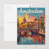 Amsterdamse vintage briefkaart (Voorkant / Achterkant)