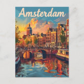 Amsterdamse vintage briefkaart (Voorkant)