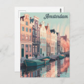 Amsterdamse vintage briefkaart (Voorkant / Achterkant)