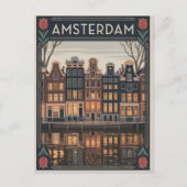 Amsterdamse vintage briefkaart (Voorkant)