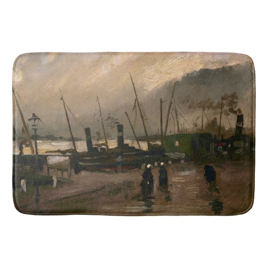 Amsterdamse Vissers's Harbour Storm van Vincent Go Badmat (Voorkant)