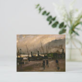Amsterdamse Vissers's Harbour Storm van Vincent Go Briefkaart (Staand voorkant)