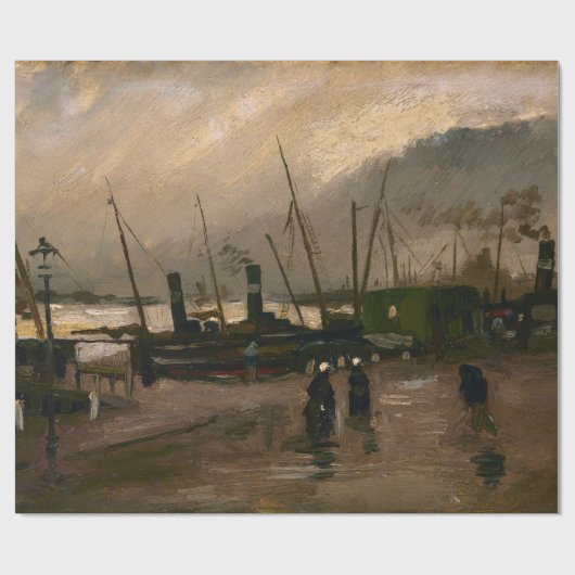 Amsterdamse Vissers's Harbour Storm van Vincent Go Cadeaupapier (Vlak)