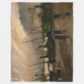 Amsterdamse Vissers's Harbour Storm van Vincent Go Fleece Deken (Voorkant)