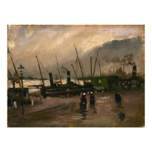 Amsterdamse Vissers's Harbour Storm van Vincent Go Foto Afdruk