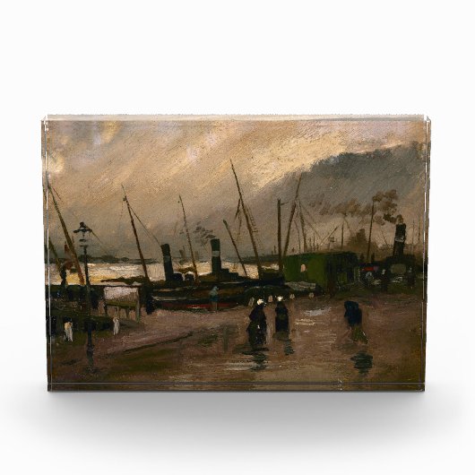 Amsterdamse Vissers's Harbour Storm van Vincent Go Fotoblokken (Voorkant)